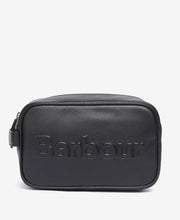 Barbour Debossed Logo Leather Washbag