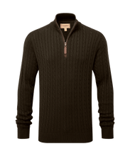 Schoffel Calton Cotton Cashmere Cable 1/4 Zip Jumper