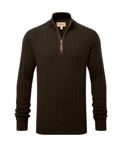 Schoffel Calton Cotton Cashmere Cable 1/4 Zip Jumper