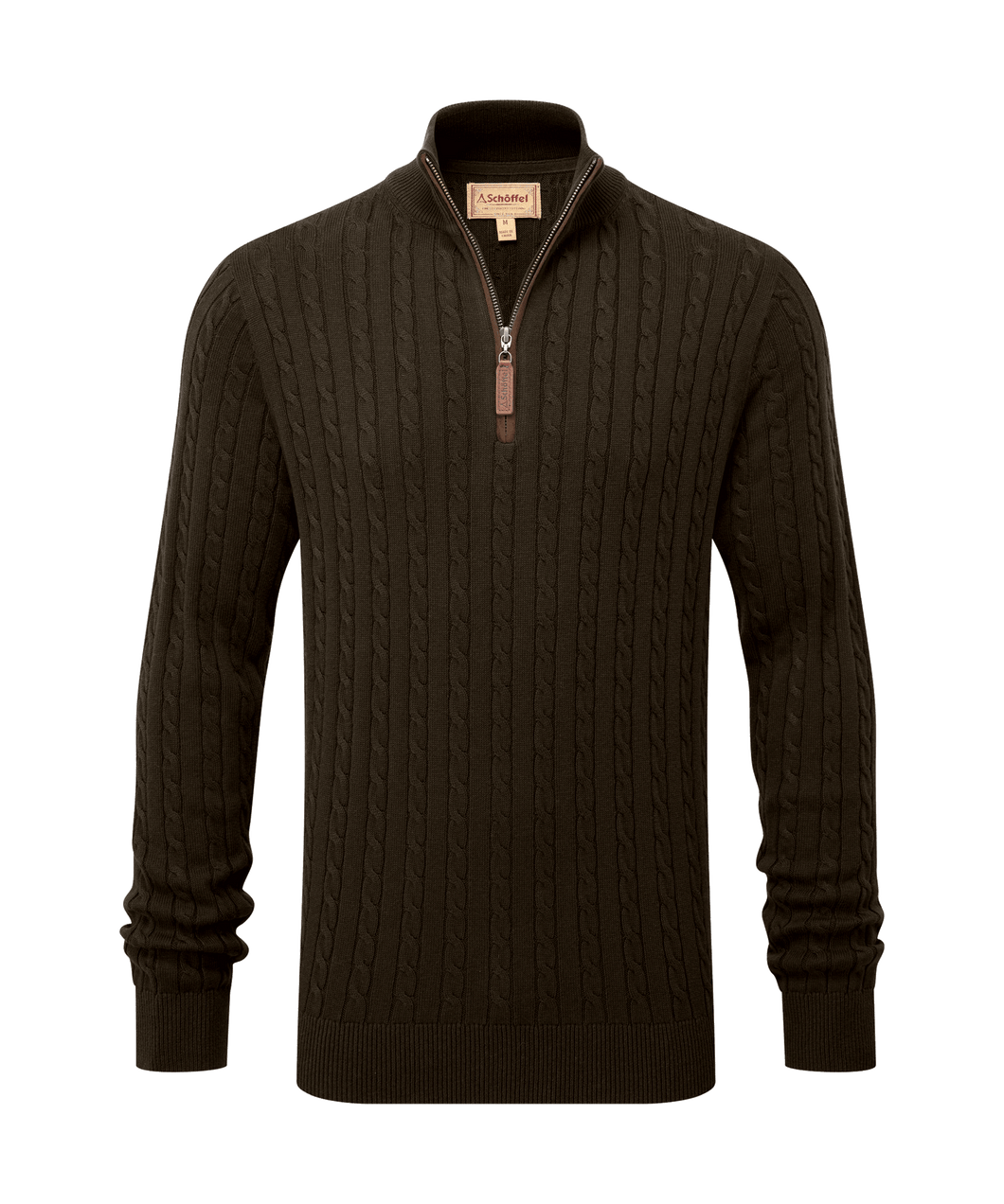 Schoffel Calton Cotton Cashmere Cable 1/4 Zip Jumper