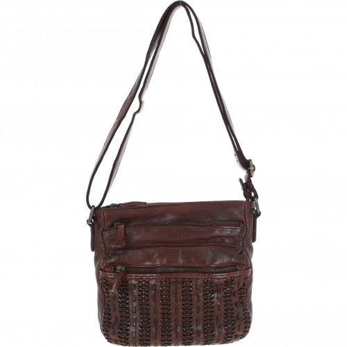 Ashwood D-93 Vintage Woven Leather Crossbody Bag